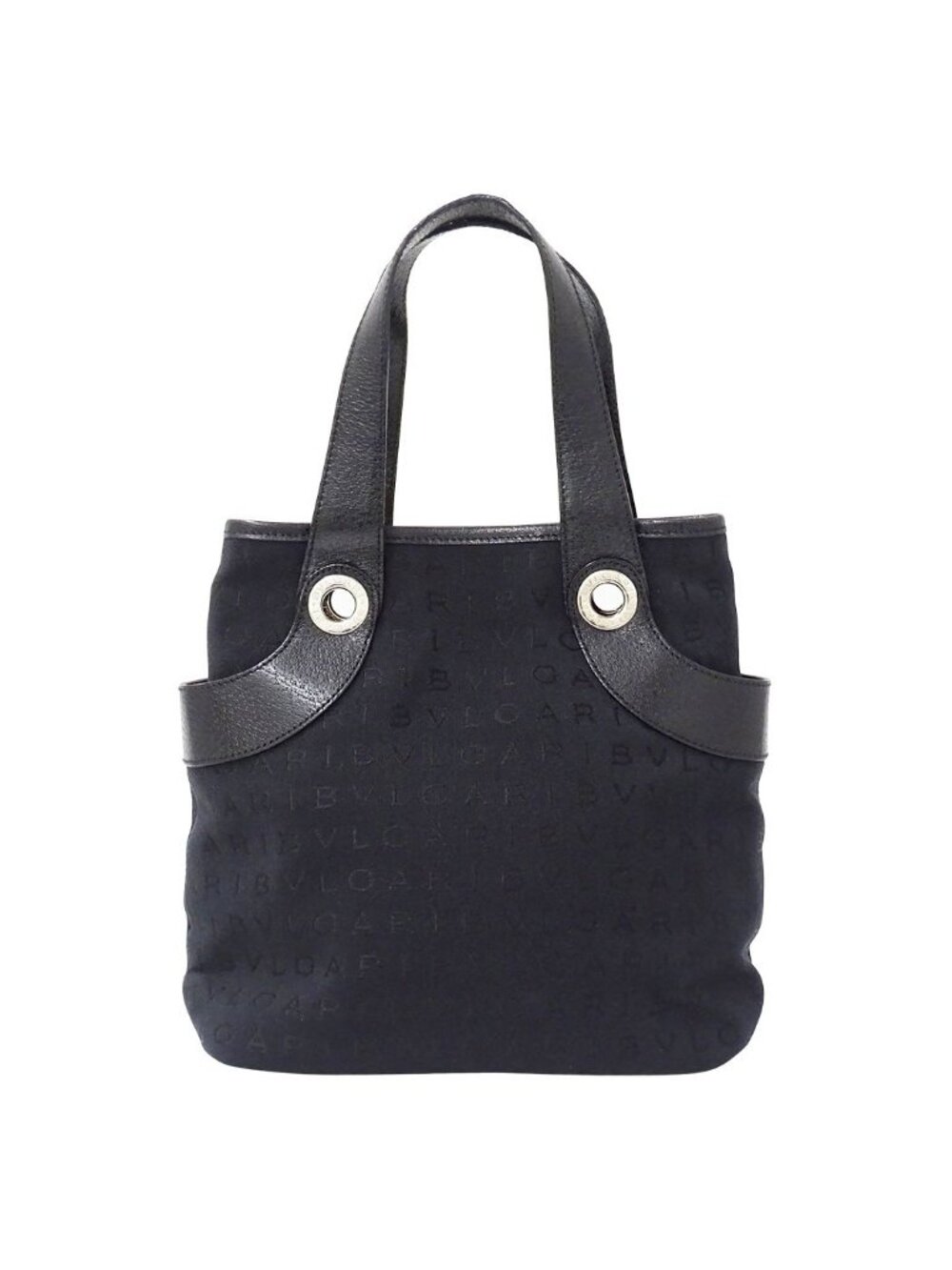 Bvlgari Tote Logomania Canvas Black Mini Bag Small